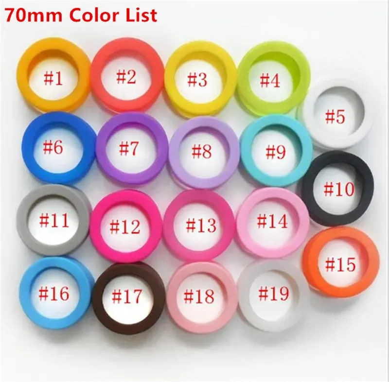 Drinkware Water Bottle Cup Lid Bumpers 60mm 65mm 70mm 75mm Protective Silicone Coasters For 30oz 20oz Vacuum Tumbler Mug buttom Non-Slip Cover Mat Sleeve Holder