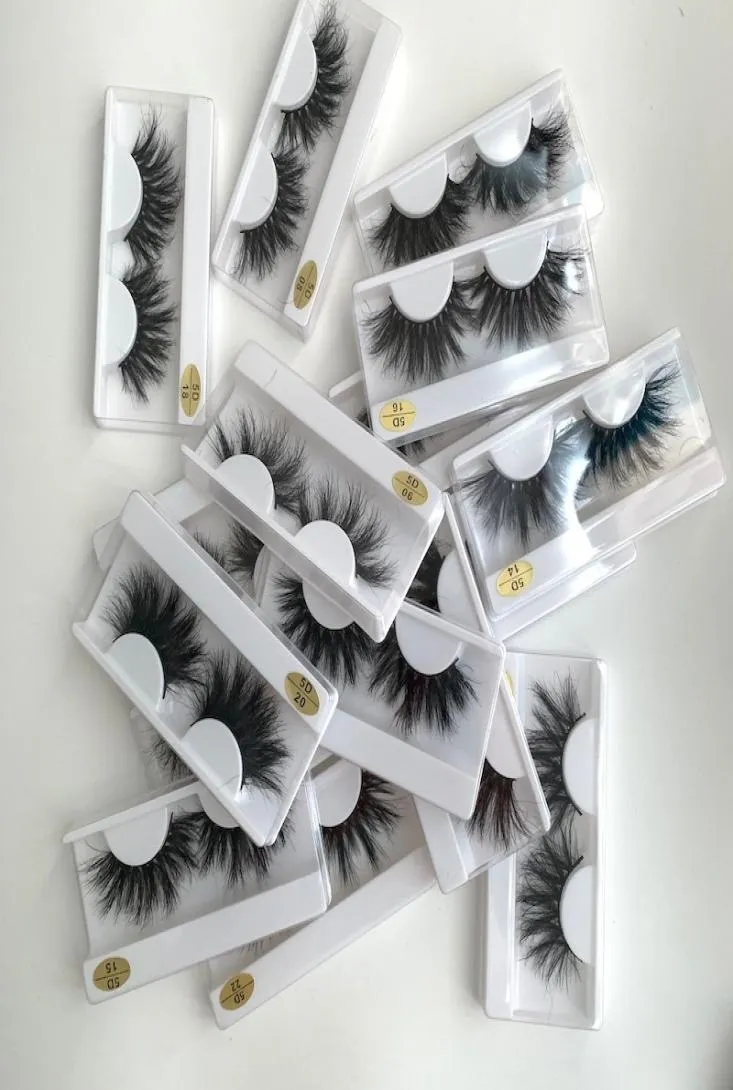 16 styles Lashes 25mm 3D Eyelashes Long Luxury 100 Siberian Mink Fur Natural Cruelty Fluffy Fake False Eyelash7398473