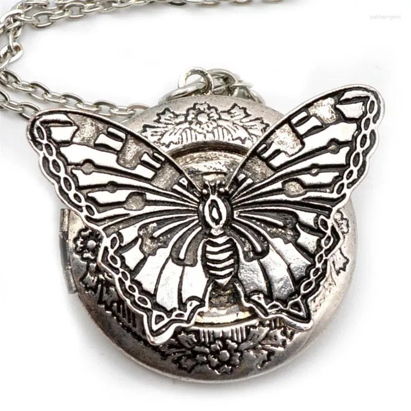 Collane con ciondolo antico a forma di cuore e farfalla, collana con ciondolo Flow, regalo per mamma, ragazza adolescente, zia XSH-244_voghion.com