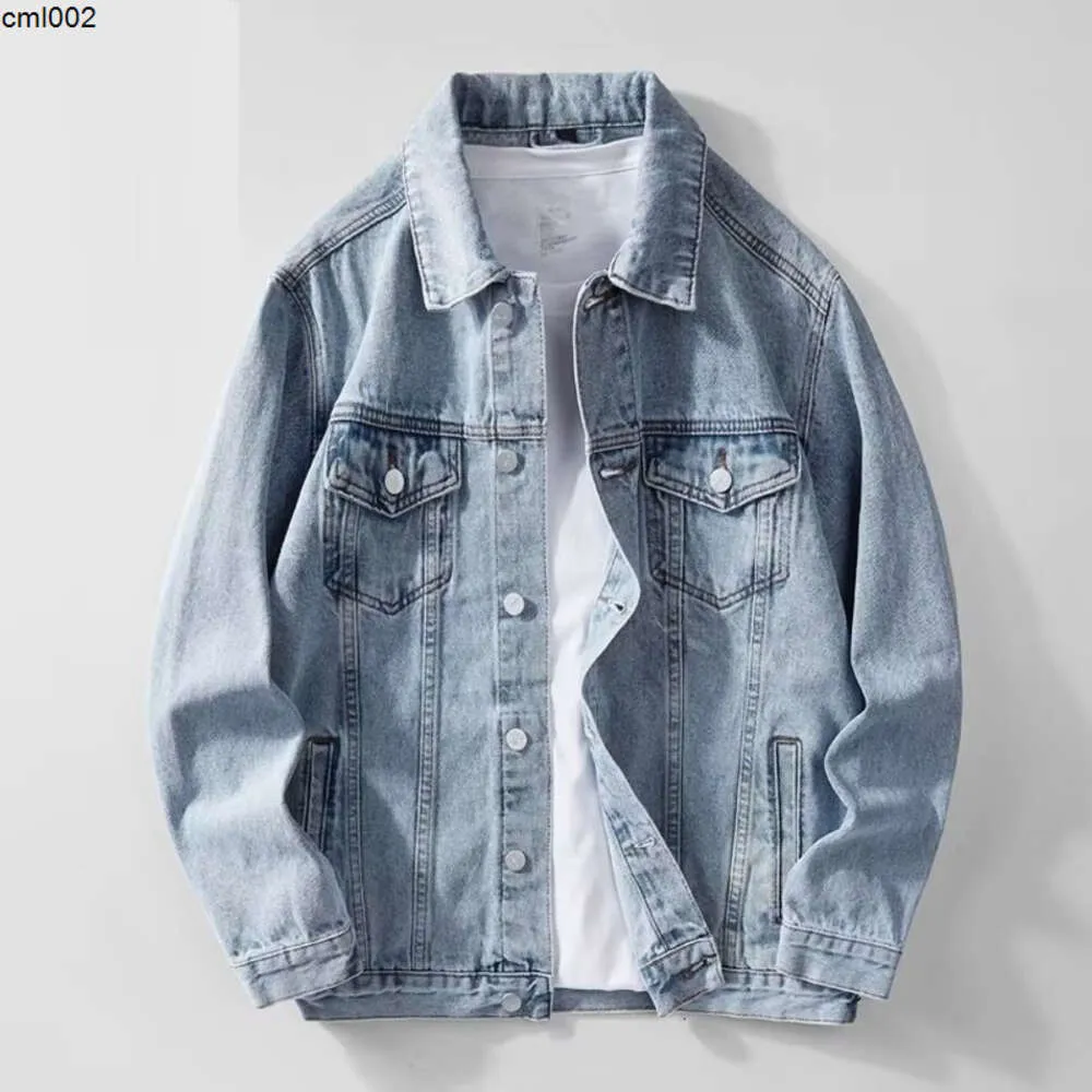 Veste en jean de rue américaine pour hommes à volants et beau printemps automne décontracté haut polyvalent lavé