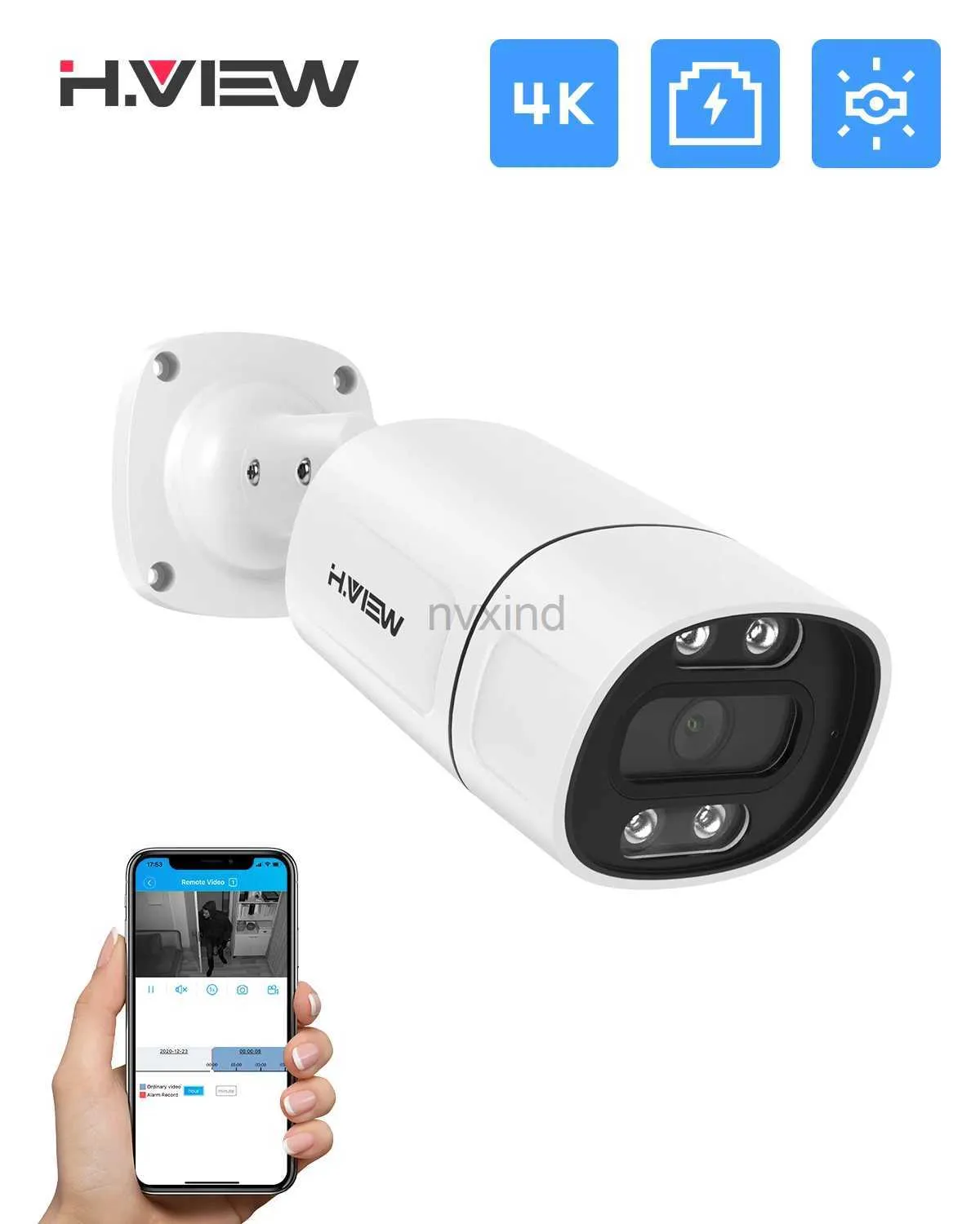 Câmeras IP H. Visualizar 5mp 8mp 4K Câmera IP Poe Ai Detecção de face Câmera de segurança CCTV H.265 Monitoramento de áudio e vídeo ao ar livre Xmeyee D240510