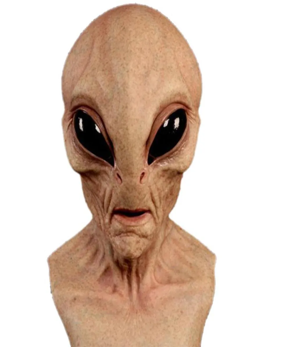 Party Masks Halloween Horror Alien Mask Scary Horrible Big Eyes Magic Funny Cosplay Prop Full Face Cover Prank Joke3603347