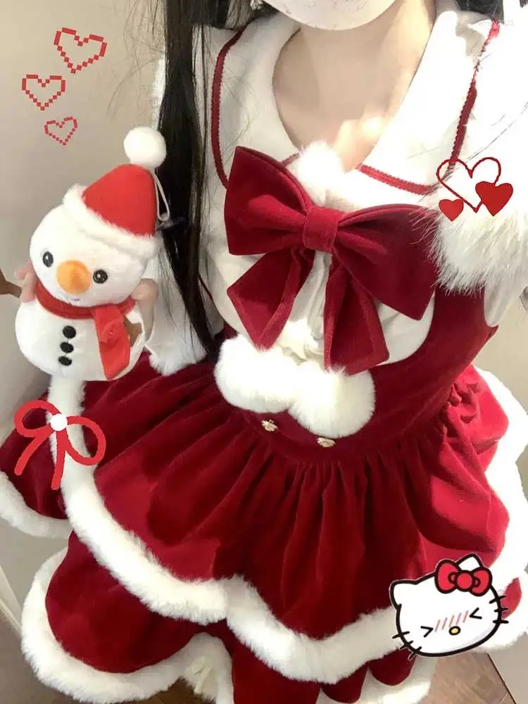 Fur Trim Bow Velvet Mini Dress Fur Trim Bow Velvet Mini Dress