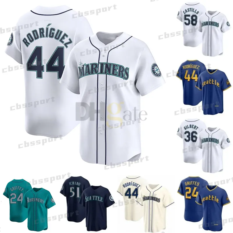 Mariners Jersey Seattle 2024 Julio Rodriguez Ken Griffey Jr. AJ Pollock J.P. Crawford Ty France Luis Urias Luis Castillo Cal Raleigh Mitch Garver George Kirby From Cbssport 16.47 DHgate.Com