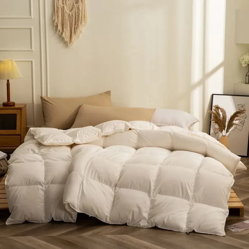 Luxury Duvet Summer Quilt All Season Washable Microfiber Comforter Down Blanket for Single BedNo Pillow 240506