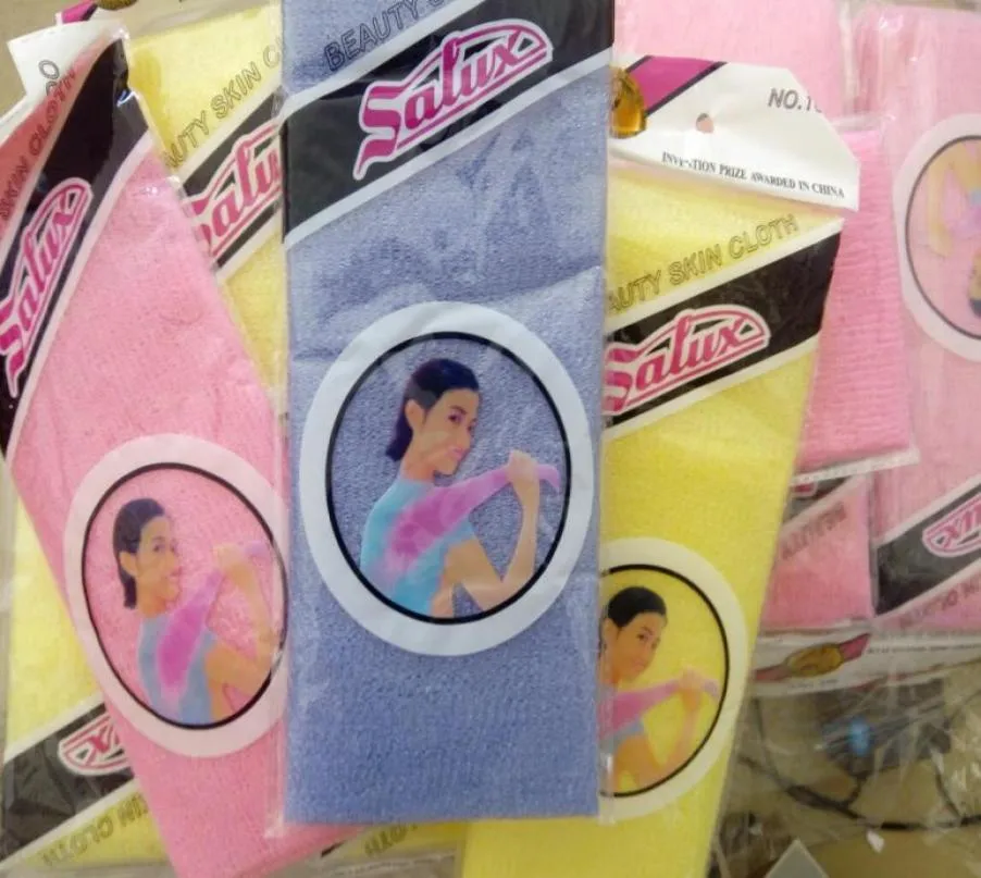 Asciugamano da bagno da 30100 cm in tessuto salux giapponese esfoliante di bellezza per la pelle asciugamani di lavaggio per la schiena Accessori per bagno di lavagna 3057337