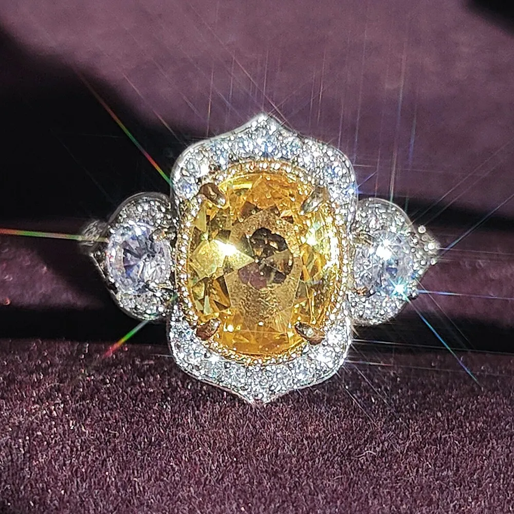 Unieke belofte ring sets zilveren kleur kubieke zirconia trouwring ringen voor vrouwen bruids engagement bloem sieraden