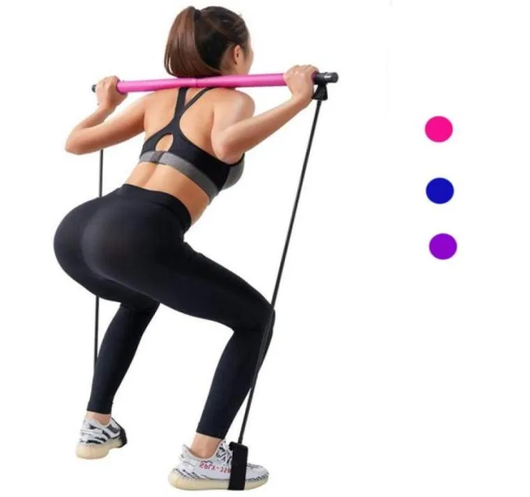 Tragbare Pilates -Übung Stick Widerstandsbänder Toning Bar Fitness Yoga GY5394227