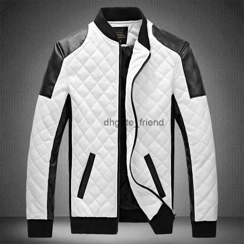 Mens Leather Faux Mens Jackets Casual hoogwaardige klassieke motorfietsjack -jas Men plus dikke jassen lente/ herfst chaqueta Hombremen