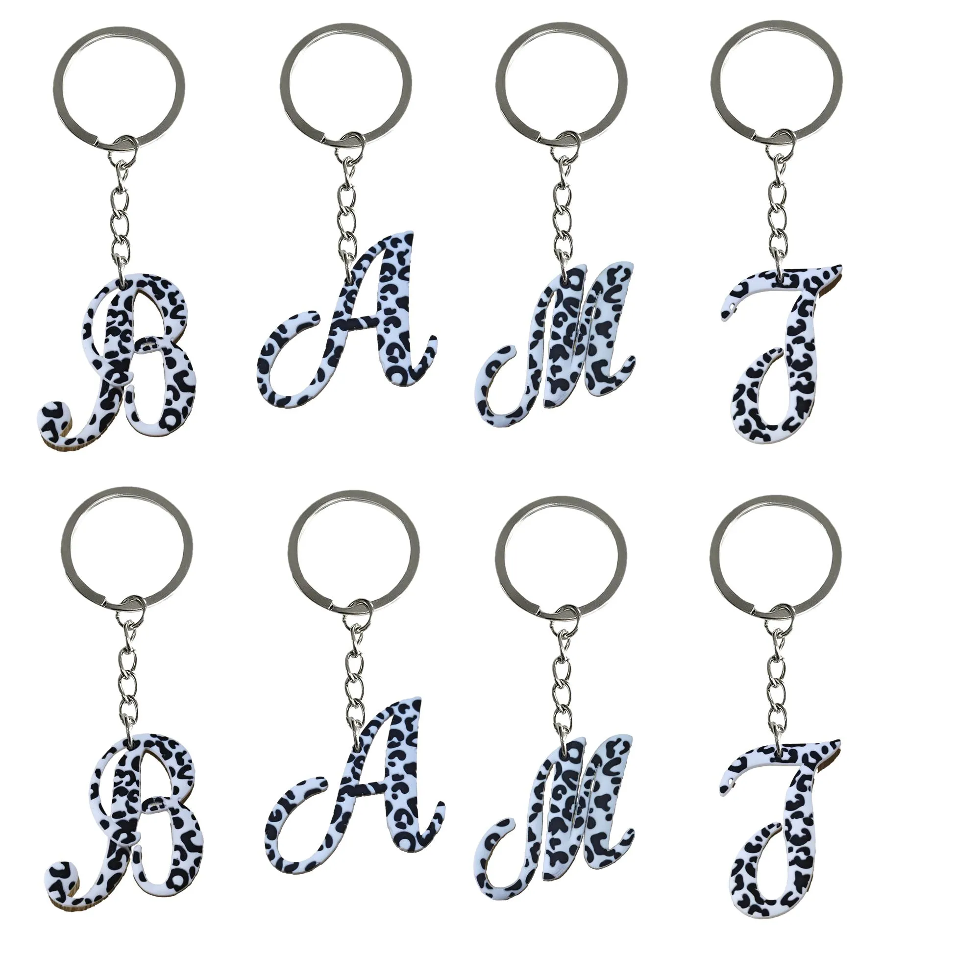 Sleutelringen Zebra grote letters Keychain Keychains Tags Goodie Bag Stuffer Kerstcadeaus en Holiday Charms Chain Ring Gift voor fans K Otnro