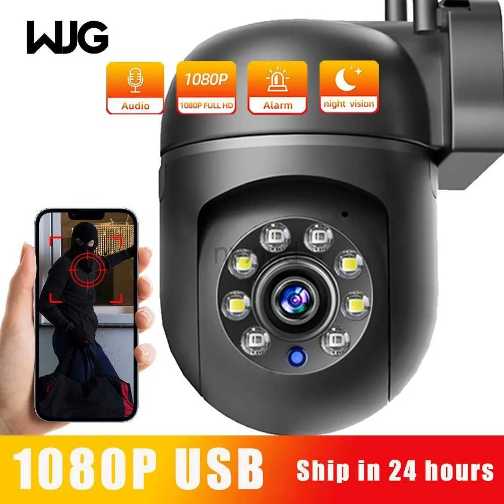 IP -kameror Säkerhetsskydd utomhus WiFi Monitoring Camera för Home WiFi Camera Outdoor Automatisk spårning 2.4/5G USB -typ D240510