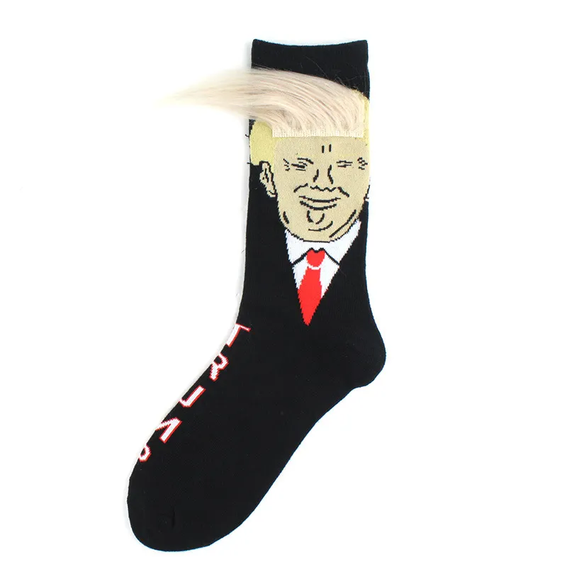 2024 Donne uomini Trump Crew Socks Calza gialla Fungo Cartoon Sports Stockings Hip Hop Sock