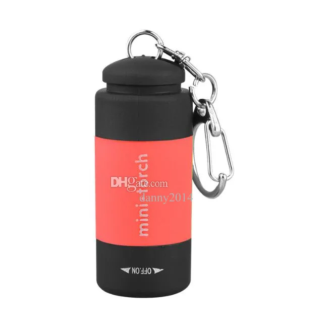 Mini lampe torche porte-clés – Mini lampe torche LED rechargeable par USB – Petite lampe de poche étanche (couleurs mélangées, 12 pièces