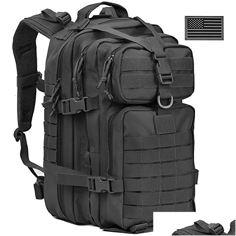 Bolsas ao ar livre mochila tática militar 3 dias pacote de pacote molle molle bolsa 38/45l grande came à prova d'água viagens 600d rucksack Drop d dhvkc