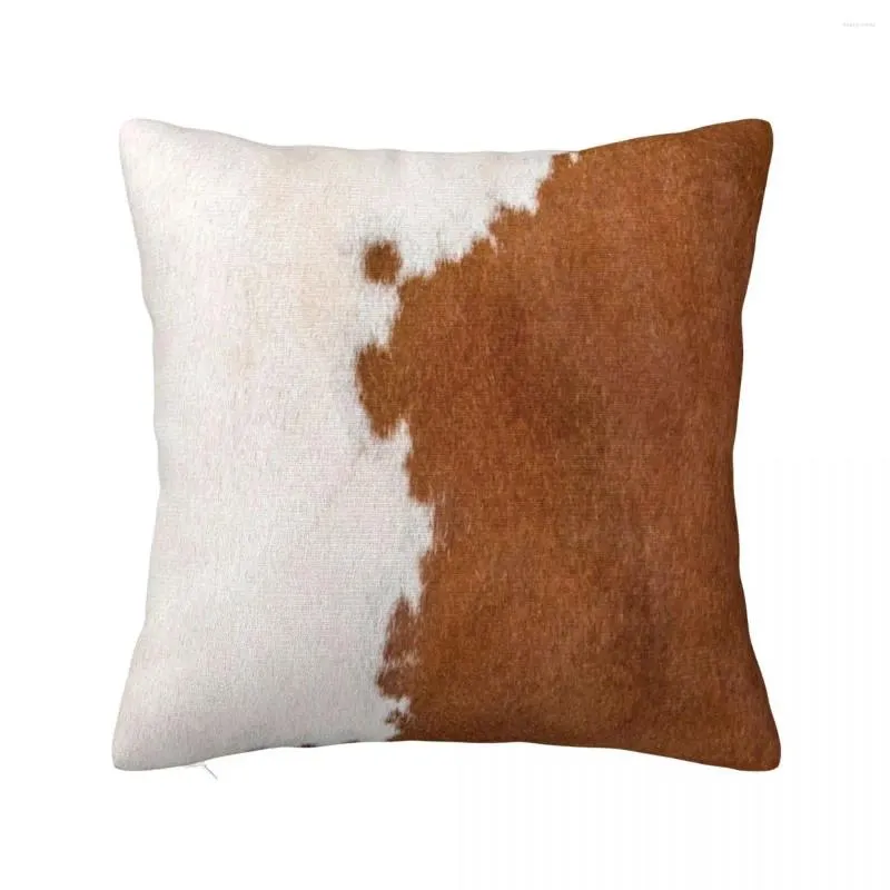 Oreiller Cow Hide Brown and White Throw Dorative S for Living Room Christmas Decorations Home 2024