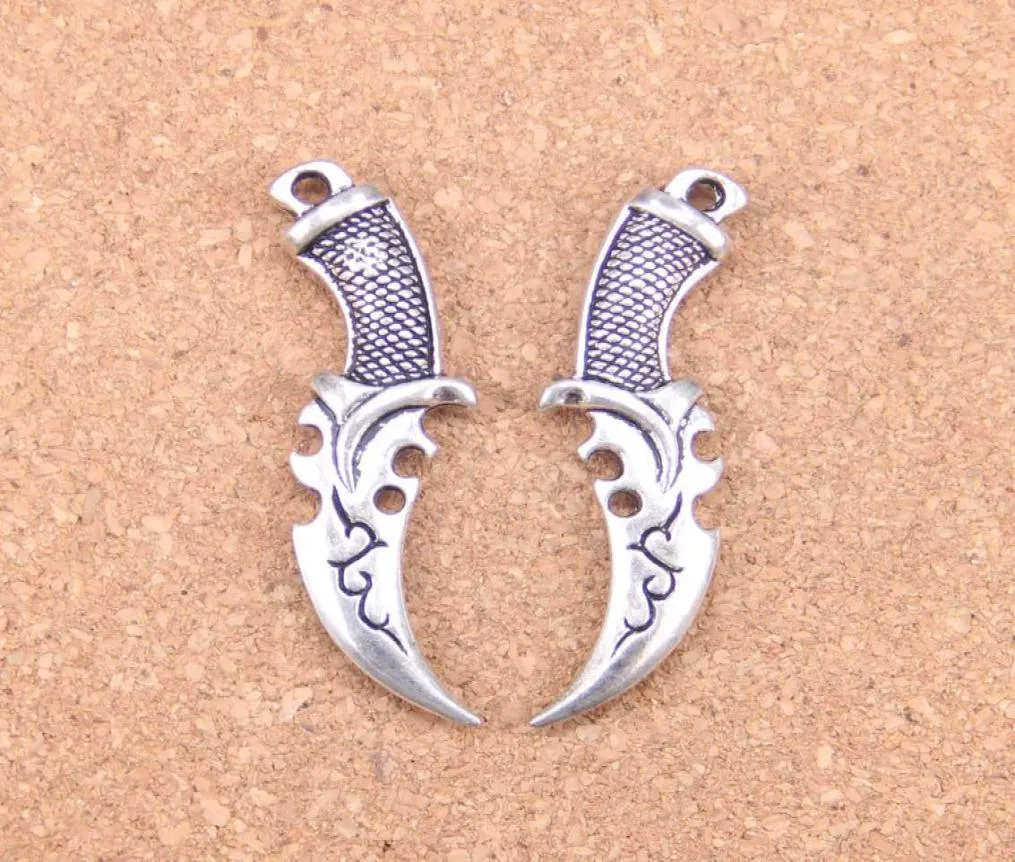 17pcs Antique Silver Bronze Plated Dagger Charms Pendant Pendard Collier Bracelet Bracelet Résultats 5012mm4971768