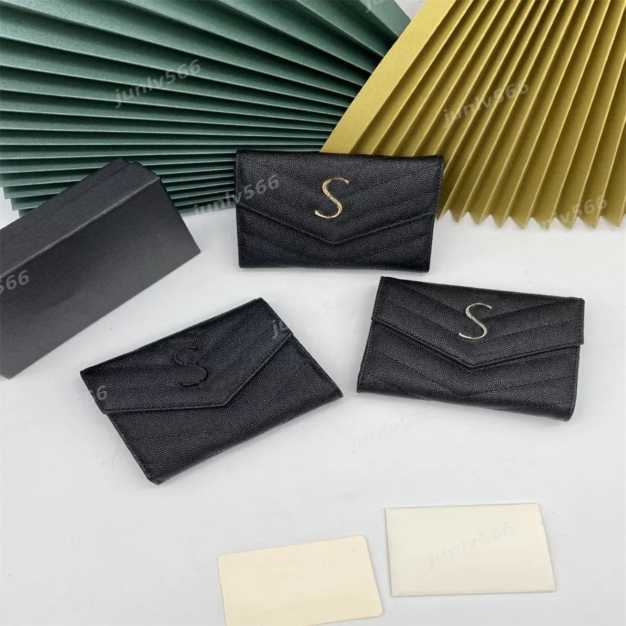Top Wallet in pelle Designer Fashion Handbag Copertina di carta di credito da uomo e da donna Copertina di pecora nera Mini portafoglio tasca da portafoglio interno 282i