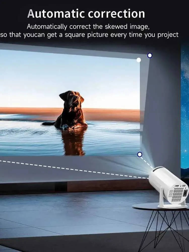 Projecteurs HY300 Projecteur WiFi Intelligent Small Size Correction Trapézoïdale À Grand Écran