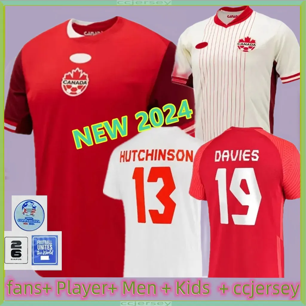 2024 Canada Soccer Jerseys National 24 25 Grosso Cavallini Hoilett Sinclair Davies J.David Red Fan Football Shirt South American Cup Nationaal team