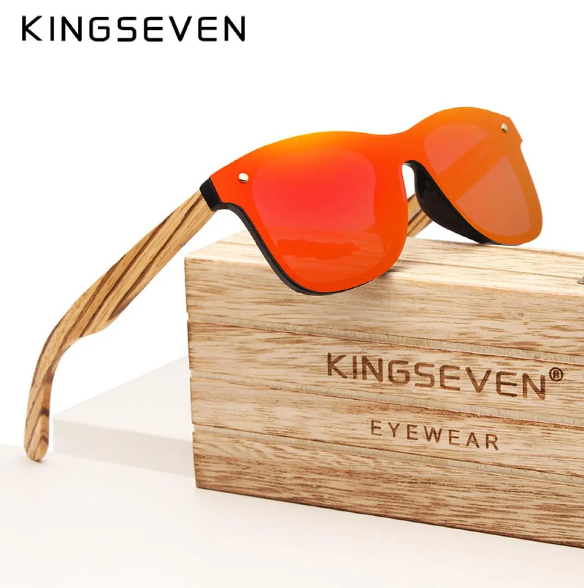 Kingseven 2019 Design de marca artesanal Zebra Óculos de sol polarizados Lens Menwomen Lens original Eyewear Oculos de Sol CX2007043579562