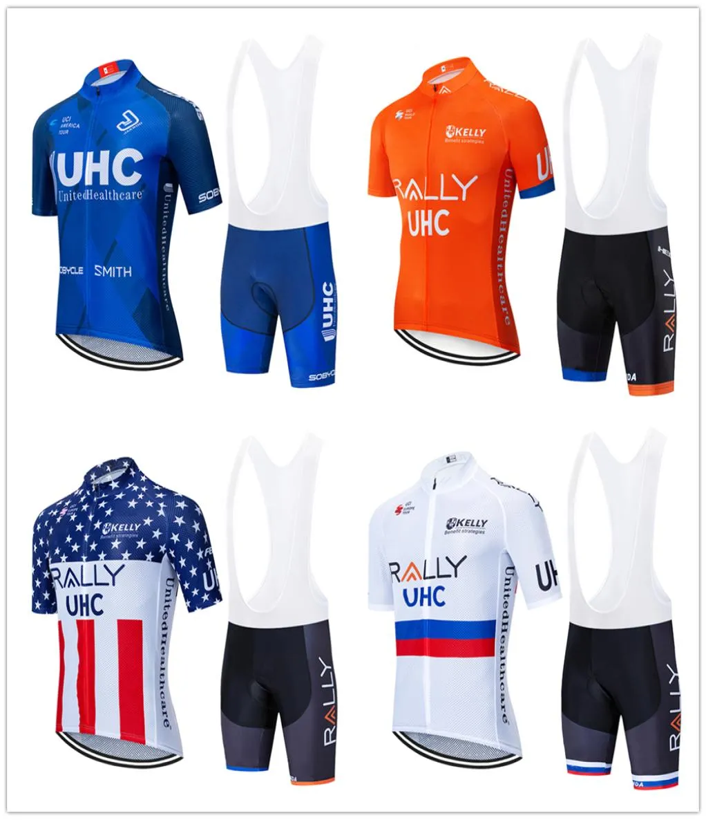 UHC Bisiklet Jersey Seti 2020 Pro Team Mens Bisiklet Giysileri Yaz Nefes Alabilir MTB Bike Jersey Bib Şort Kiti Ropa Ciclismo1129294