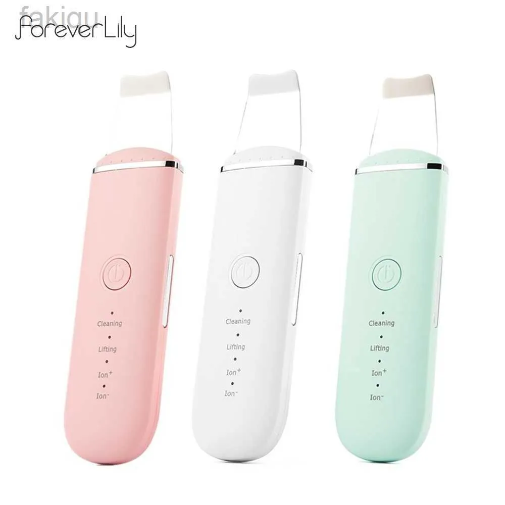 Cleaning Rechargeable ultrasonic EMS skin scrubber for facial care ultrasonic blackhead removal facial exfoliation extractor pore cleaner d240510