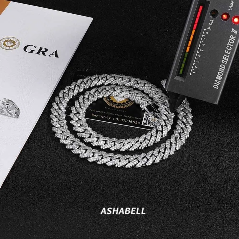 Diamond Tester 8-18mm Cuban Chain Necklace for Men Moissanite