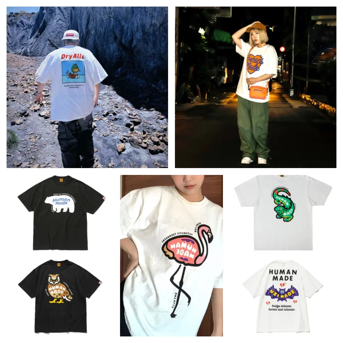 Designer japonais tendance humain fait des t-shirts pour hommes et femmes