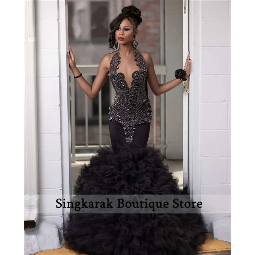 anthony richards formal dresses Chic Sheath/Column Spaghetti Straps Black Long Prom Dresses Thigh Spli –  SELINADRESS