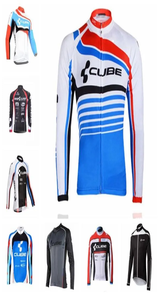 Cube Team Cycling Long Maniche Jersey Pro 8 Colori MTB Abbigliamento da corsa Uomini Ciclo di abbigliamento Caglo Caglo Bicycle Mountain We5157206