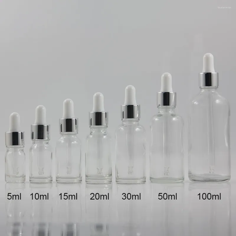Aufbewahrungsflaschen hochwertige 10 ml Reiseglasflasche mit glänzend Silbertracker Make -up -Verpackung kompakt