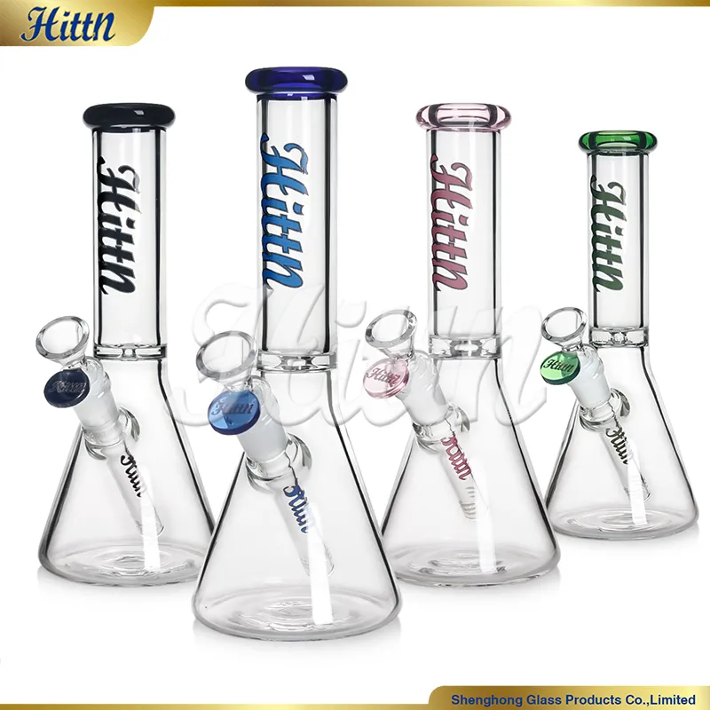 Tubo d'acqua in vetro in testa bong bong colpi popolare da 10 pollici con tubo di fumo di vetro con 14 mm blu nero rosa verde 420 vendita calda