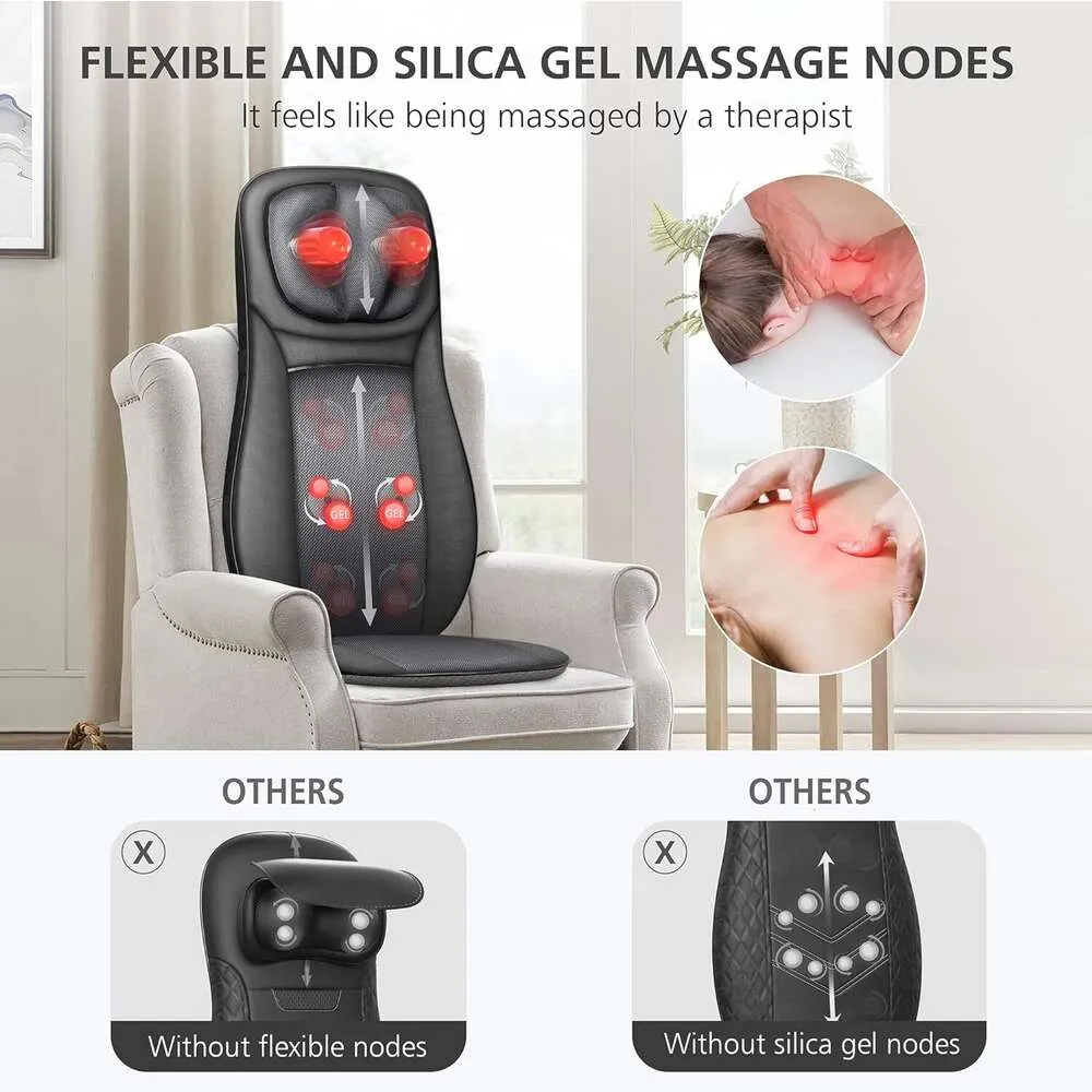 Massage Cushion Heating Massage Chair Mat Neck Back Waist Hip Leg Massager For Home Office Seat - View #11