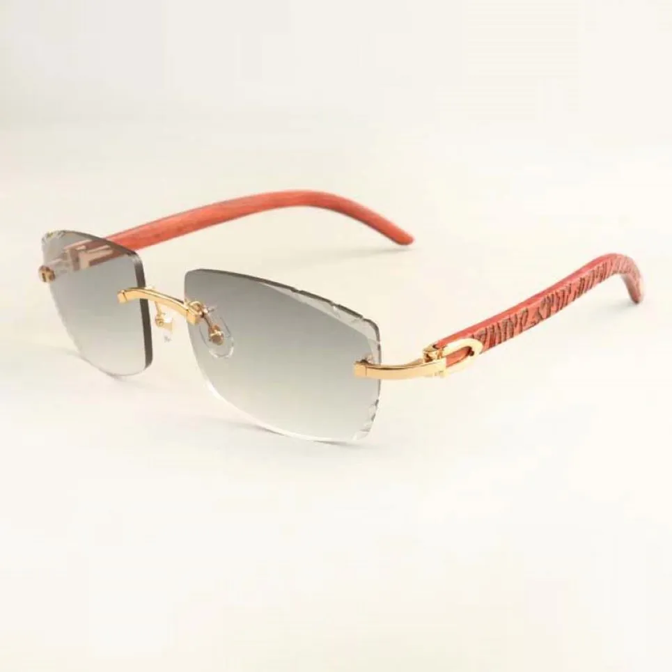 Factory Direct Sale Sonnenbrille 3524015-e mit geschnittenem Objektiv und natürlicher Tiger-Holz-Tempel 57-18-135 mm 339p