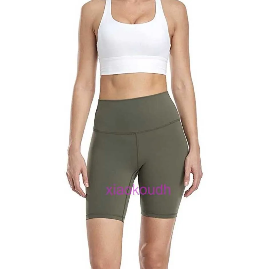 Lu Woman Yoga Sports Biker Hotty Hot Shorts Summer Thin 35 Pants Womens Breaintableハイウエストリフティングタイトピーチ