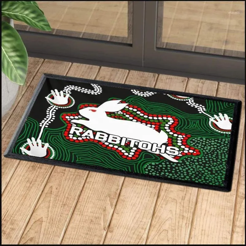 Carpets Australia Rabbitohs 3d Porte de porte imprimé Long Strip Bedroom Entrance Entrance Decoration Floor Decoration salon Carpet salle de bain-5 2473