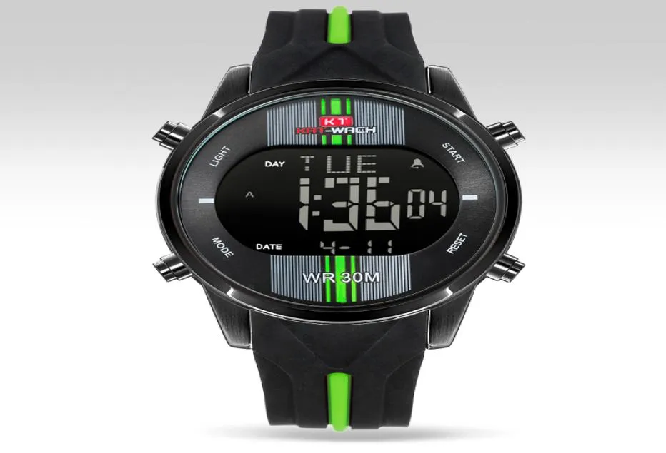 KT716 2019 Brands de haute qualité Men Sports LED Digital Watchs Quartz Quartz wrists Watch Military Watch Relogie Masculino6745177