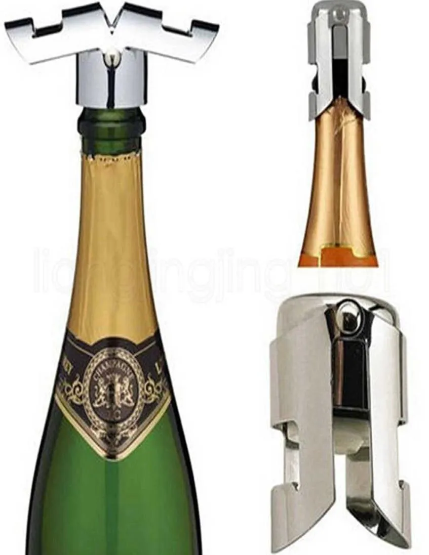 Taşınabilir Paslanmaz Çelik Şarap Durdurucu Vakum Mühürlü Şampanya Şişe Kapağı Barware Bar Araçları RRA21792803340