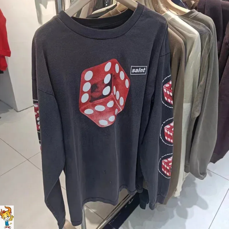 美品・XL】SAINT Mxxxxxx LS TEE DICE Black Dice Long Sleeve T-Shirt