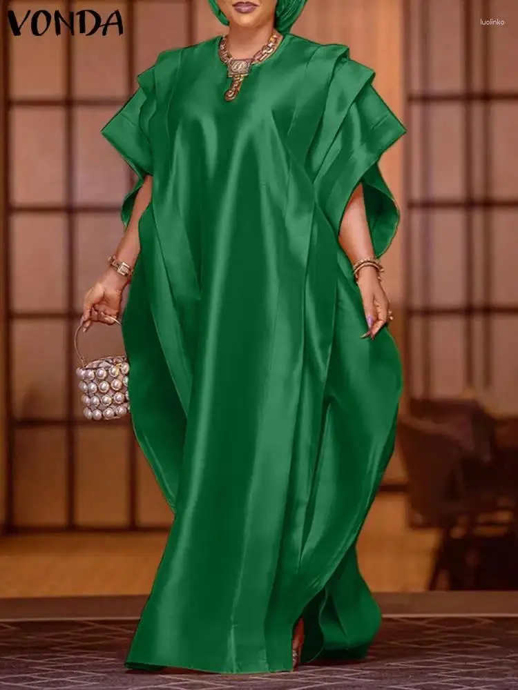 knee length dresses for ladies Powder Blue Satin Deep V Flutter Sleeve Maxi Gown main image 0