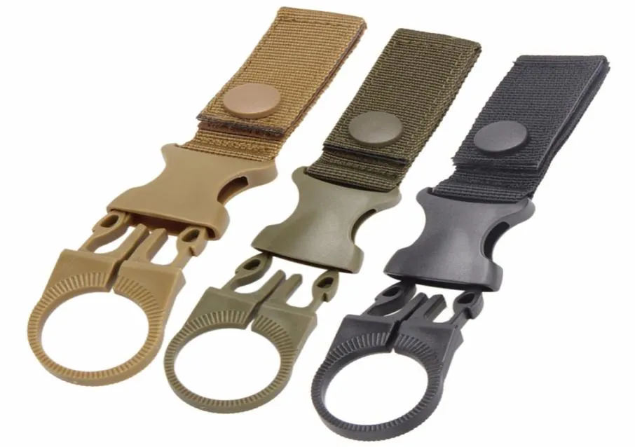 Multifunctionele Outdoor Militair Nylon Webbing Buckle Hook Water fleshouder Clip EDC Climb Carabiner Belt Backack Hanger7168691