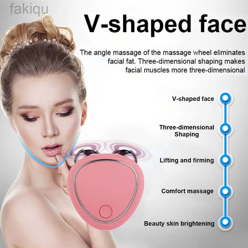 Reiniging EMS Facial Lifting Device Facial Massager Micro Current Roller Skin Trachering and Reparation Anti Wrinkle V-F-F-Face Facial Beauty and Health Tool D240510