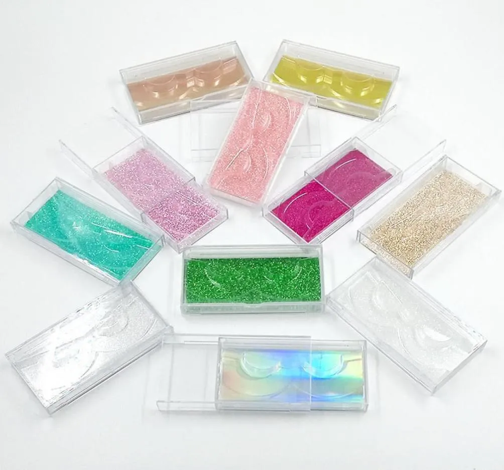 Verkaufe 25 -mm -Wimpernboxen Ganzrechte Rechteck Kunststoff transparent falsche Wimpern Verpackungsbox 3D Wimpern Fall Kosmetikspeicher 9406831