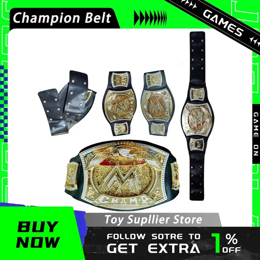 Champion Belt Characters Boxning Ockupation Wrestling Championship Gold Gladiators Belt Cosplay Boy Birthday Presents Adult Toys 240507