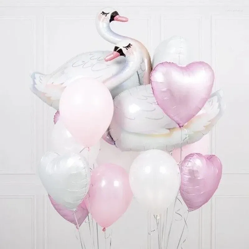 Feestdecoratie 11 stks zwarte witte ster folie helium ballonnen bruiloft verjaardag baby shower kinderen speelgoed latex lucht globos benodigdheden