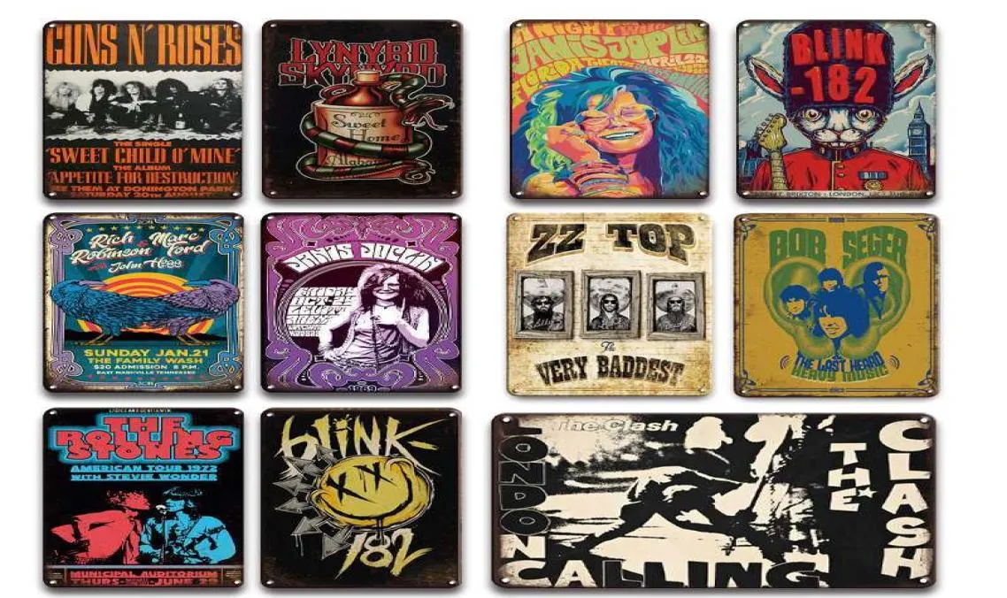 Nostalgic Pop Star Tin Poster Schild Vintage Rock n Roll Metal Plaque Schild Musik Tiki Bar Kunst Wanddekoration Persönlicher Raum Dekor8039891