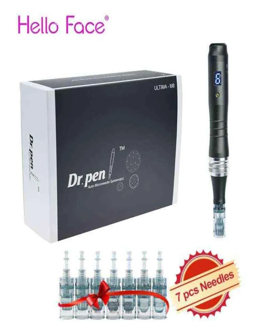 DR Pen Ultima M8 met 7 PCS -cartridges Wireless Derma Pen Skin Care Kit Microneedle Home Gebruik Beauty Machine 2112241589853