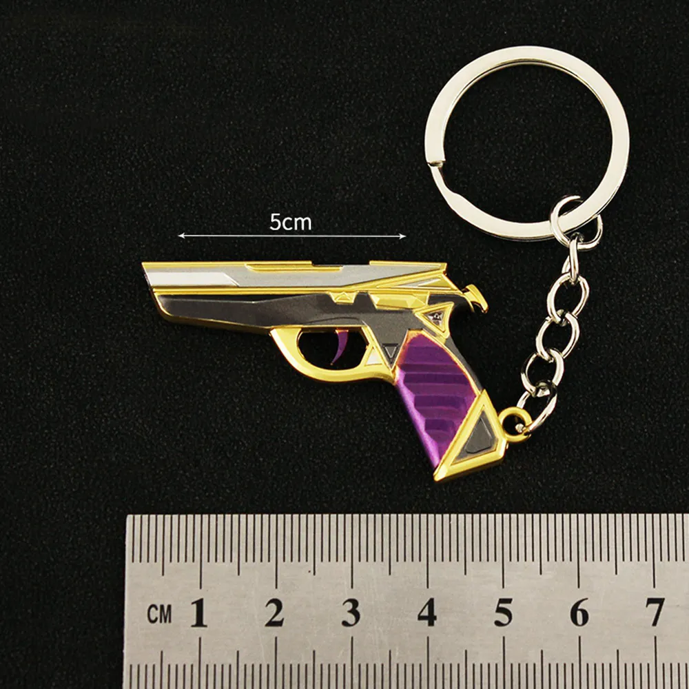 MINI PURPLE GOLD GOLD TRENDY GUN GUN PER MODELLO PER MODELLO PENDANTE SPINDANTE 5CM TEECHIN MATERIALE METALLA DI METALLA A ZINCI