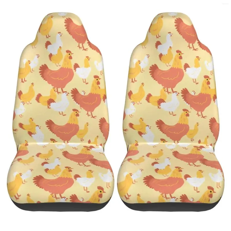 Couvertures de siège d'auto adorable couvercle de poulet 2 pc
