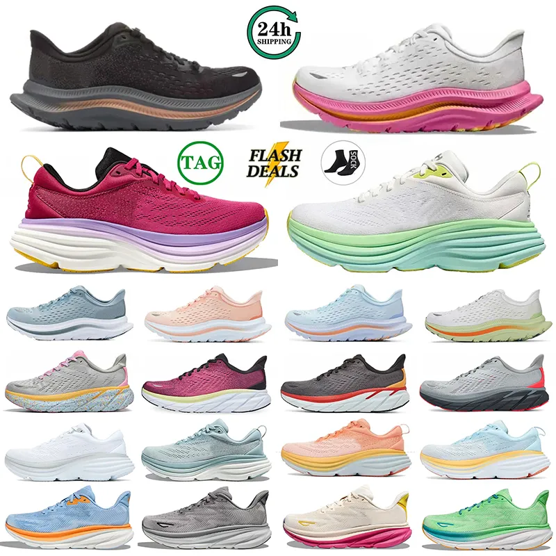 Clifton 9 8 Running Shoes Bondi 8 Women Men Mesh Jogging Trainers Kawana White Black Free People Cloud Cyclenen Sweet Lilac Sports Sneakers Chaussures 36-47